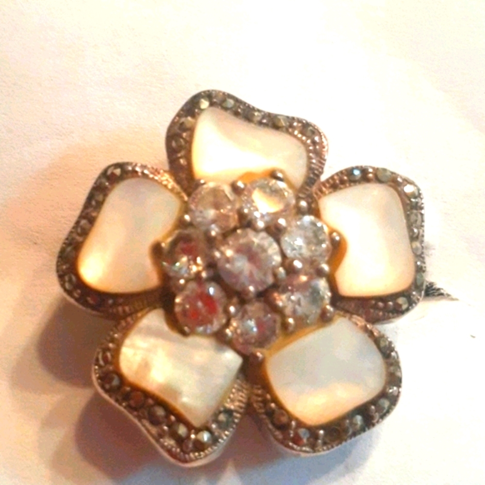 💢 Mother of pearl ring. 925 Sterling silver - Picture 2 of 9